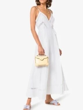 Reformation Daria White Linen Dress